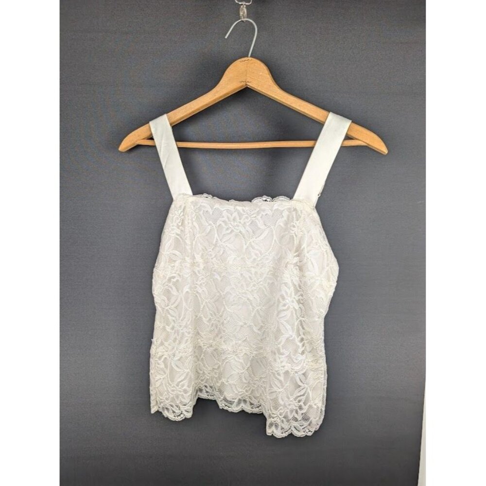Vintage Y2K Lace Tank Top Small Cottagecore Coquette Cami Boho‎ Coldwater Creek